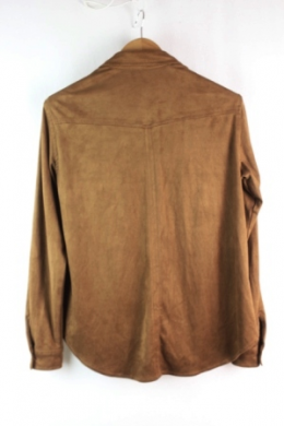 camisa antelina marron stradivarius L