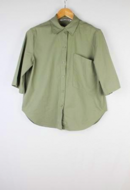 camisa oversize verde zara