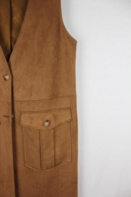 chaleco antelina marron vila