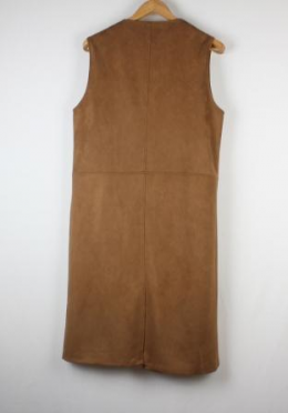 chaleco antelina marron vila