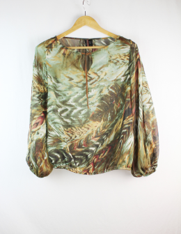 blusa gasa estampada mango M/40