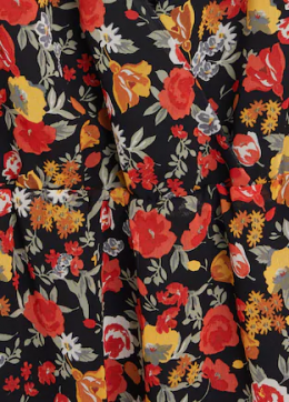 vestido gasa floral mango s/36-38