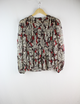 blusa floral gasa mango s