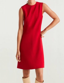 mini vestido rojo mango m