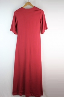vestido largo rojo mango s