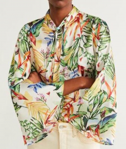 blusa estampada tropical mango s