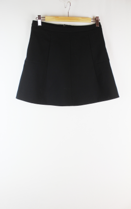 mini falda negra  mango 36