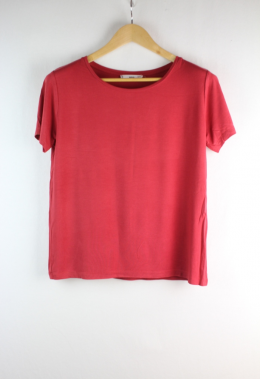 camiseta basica rojo mango S