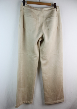 pantalon antelina costuras beige 44