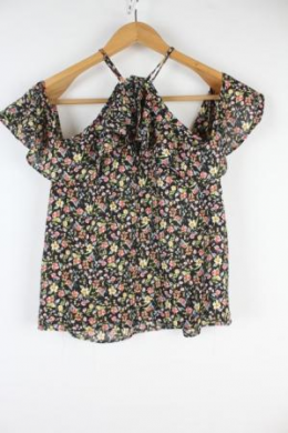 blusa halter estampada mango
