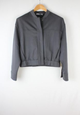 Chaqueta bomber gris carbón de punto de Mango