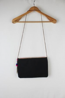 bolso pompones y abalorios sfera