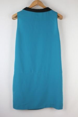 vestido cuello bebe azul