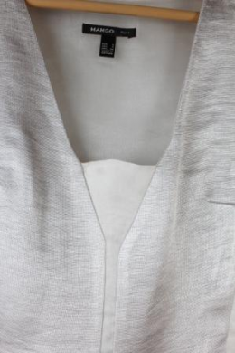 vestido gris plata mango