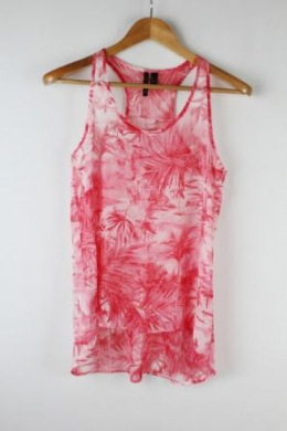 blusa gasa semitransparente estampada mango