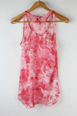 blusa gasa semitransparente estampada mango