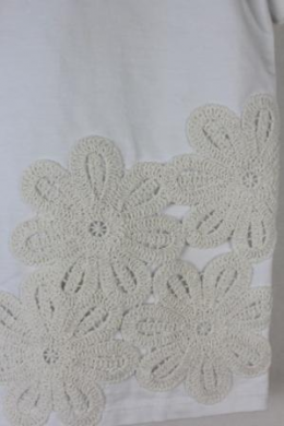 camiseta detalle crochet blanca mango