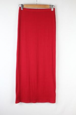 falda larga de punto rojo guanwei