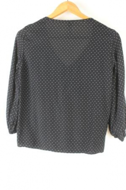 blusa lunares negra mango