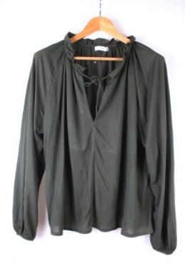 blusa punto verde mango