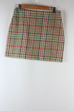 falda cuadros con lana mango