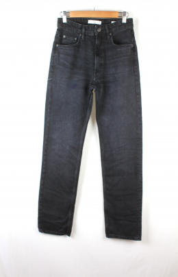 pantalon vaquero negro straight fit mango