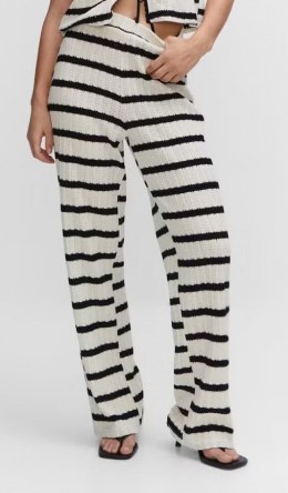 Pantalon rayas punto mango