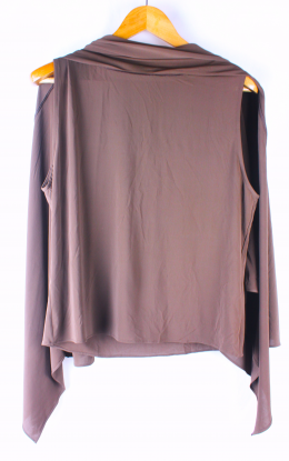 top capa marron mango
