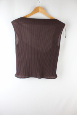 Top textura abalorios mango
