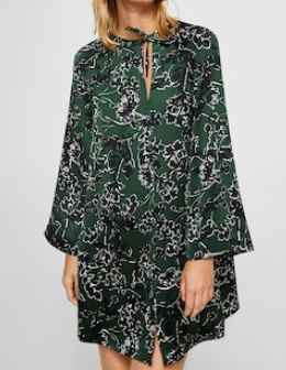 vestido estampado mango