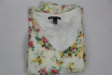 vestido gasa floral mango