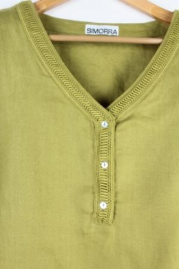 blusa lino verde simorra
