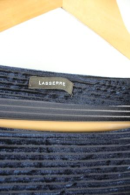 blusa terciopelo azul lassarre