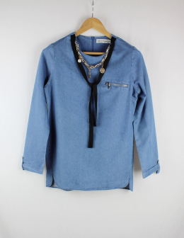blusa denim joya la morena
