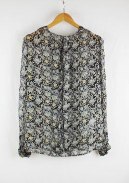 blusa seda estampada mango