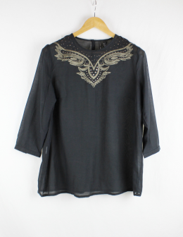 blusa bordada mango