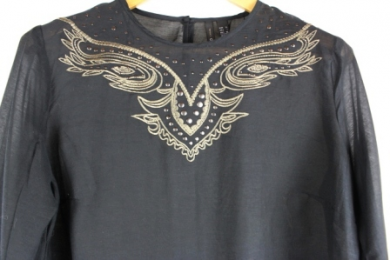 blusa bordada mango