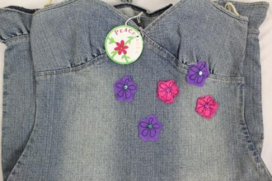 vestido denim peace and love