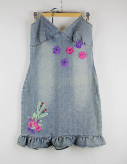 vestido denim peace and love
