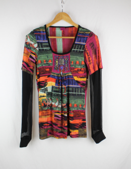 blusa punto-gasa save the queen