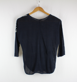 camiseta paisley en lino massimo dutti