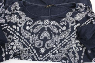 camiseta paisley en lino massimo dutti
