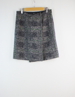 falda tartan lana mango L/42
