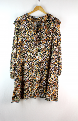 vestido floral zara M/L