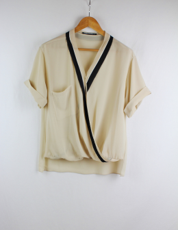 blusa gasa oversize zara m