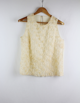 blusa flores tul zara