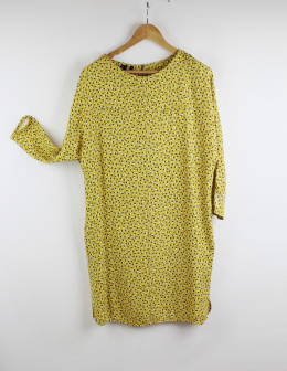 vestido estampado mango l
