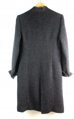 abrigo tweed negro kalfetti 44