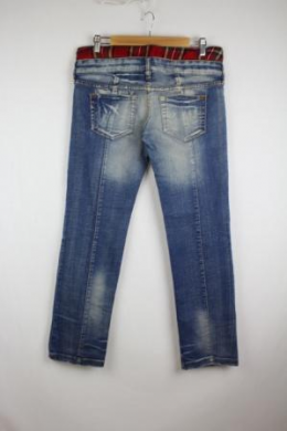 jeans doble cinturilla blanco 40