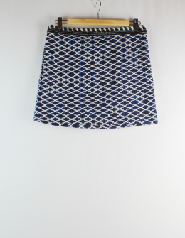 mini falda etnica azul mango 38